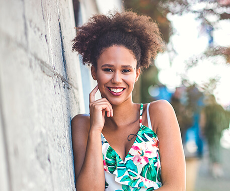 young black woman smiling